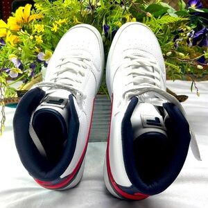 Fila shoes for men white and blue and red color size 12